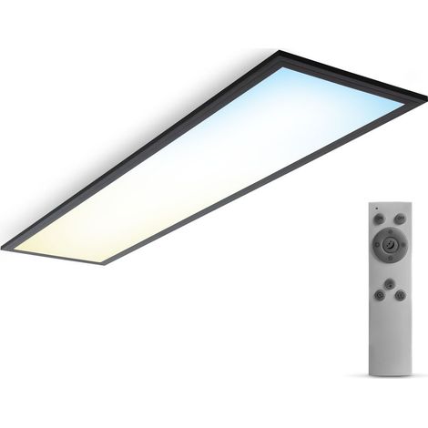 LED Panel 100x25 cm - 24W, 2600lm, dimmbar, Fernbedienung, CCT, schwarz
