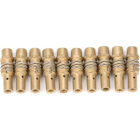 Ej.Life 10pcs Porte-embouts Buse Soudage MIG Consommable Accessoire pour Chalumeau Torche 15AK, Accessoire pour Soudage MIG Accessoires et pièces détachées pour fer à souder électrique (1/5)