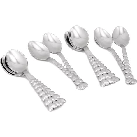 Set di posate con cucchiaio Set 11 Cmx1 Cmx1 Cm 100% STAINLESS Acciaio Argento (1/3)