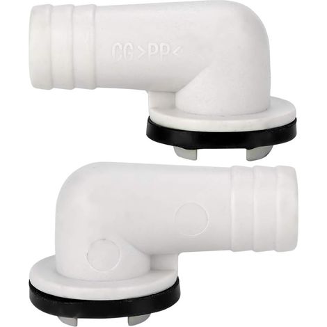 Deux raccords pour tuyau d'évacuation du climatiseur, des outils de vidange et des pièces de réparation de fuites pour le bas du climatiseur.