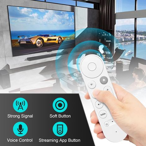 Télécommande TV - Compatible avec Google TV Stick/Chromecast 4K, commande vocale et contrôle Smart Home (1/4)
