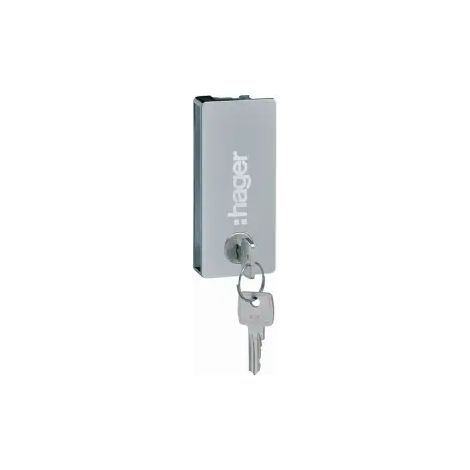 Fermeture à clé type Ronis 1242E pour porte transparente vega largeur 18 modules HAGER VZ310TVB