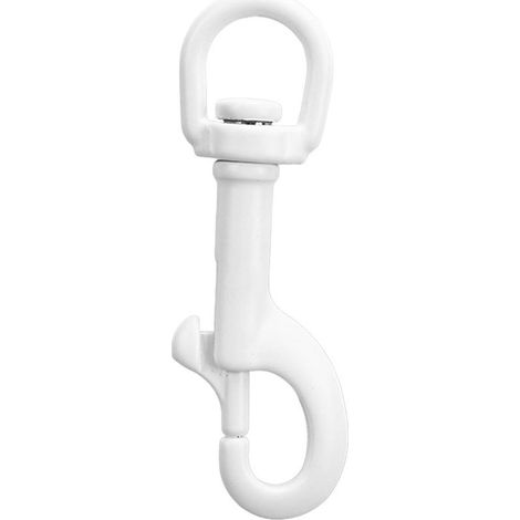 Mousqueton à œil tournant 75mm DT75B en acier inoxydable 316 marine, pour plongée, laisse chien, dragonne appareil photo, blanc (1/5)