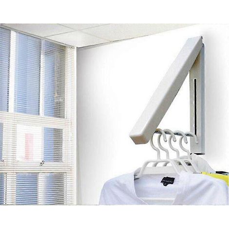 Cintre mural rétractable d'intérieur, étendoir à linge pliable magique pour la cuisine, support de suspension, organisateur en acier inoxydable (1/2)
