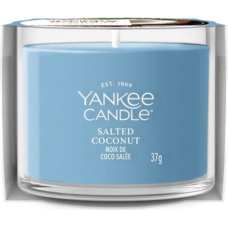 Candela Votive In Vetro Singola Salted Coconut 49g Blu Yankee Candle