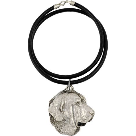 Collana con ciondolo a forma di mastino spagnolo, placcata in argento, per gli amanti dei cani, gioiello unico di Art-Dog (1/5)