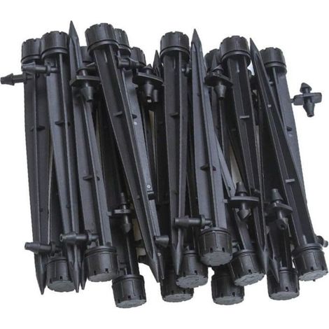 50 Drip Irrigation Emitters with 4mm-7mm Tube Connectors, 360° Adjustable Micro Sprinklers for Drip Systems
