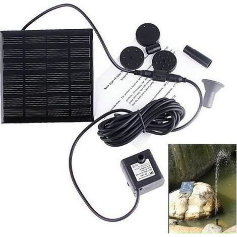 Pompe à fontaine à énergie solaire, Pompes à eau solaires submersibles à économie d\'énergie de 7V pour Garden Pond