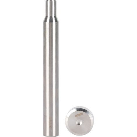 Outil de pose de rivets double face plat de 8 mm pour la fabrication artisanale de boutons en cuir.