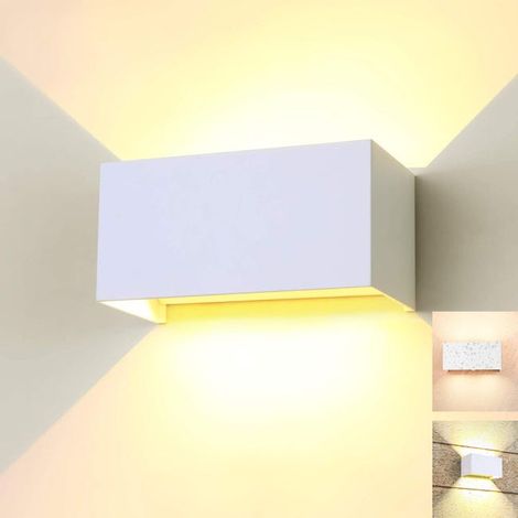 24 W Außenwandleuchte, Innen-/Außenwandleuchte, IP65 wasserdicht, 3000 K warmweißes Licht, Weiß