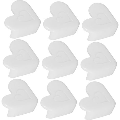 10 protège-coins pour meubles, silicone, blanc, pour armoires (1/5)