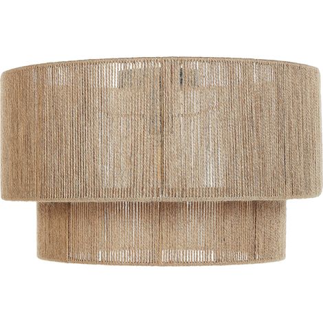 Lámpara de techo colgante de estilo boho en color natural con pantalla de yute Doring