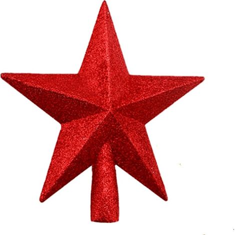 (1514,52cm, rouge) Décoration de Noël en forme d'étoile à paillettes pour sapin de Noël (1/5)