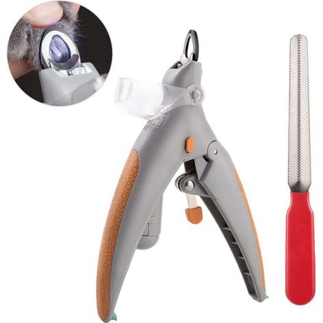 Coupe-Ongles LED avec Loupe pour Chien et Chat - Coupe-Griffes Lumineux et Grossissant, Précis et Sécuritaire pour Éviter de Couper Trop Court (1/4)