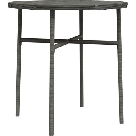 Table de jardin,Table à thé Gris 45 cm Résine tressée CFW86487 (1/5)