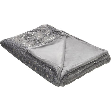Kuscheldecke ALAZEYA 130 x 180 cm Grau