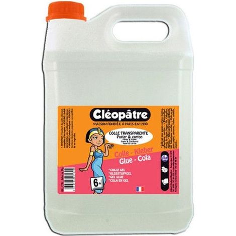 Colle - Cléopâtre - Bidon 2kg - Transparent - Économique - Sans solvant