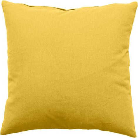 Coussin Déco Uni Déhoussable "Panama" 40x40cm Jaune