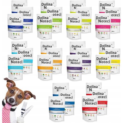 DOLINA NOTECI PREMIUM Nassfutter für Hunde, Geschmacksmischung, 30 x 500 g
