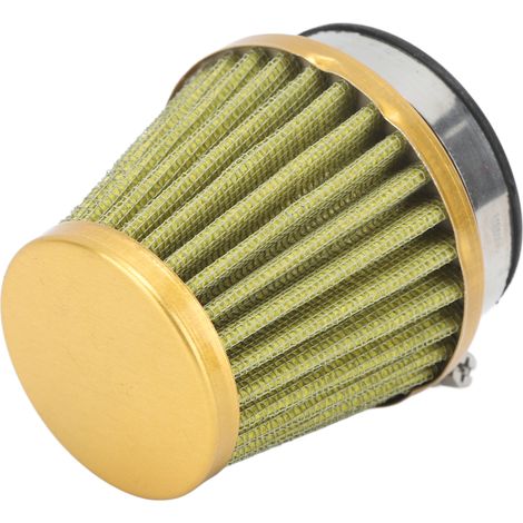 Filtre à air universel 50mm haute performance pour moto tout-terrain, quad, pit bike, or, remplacement pièce moteur, admission d'air renforcée, compatible ATV et dirt bike. (1/5)