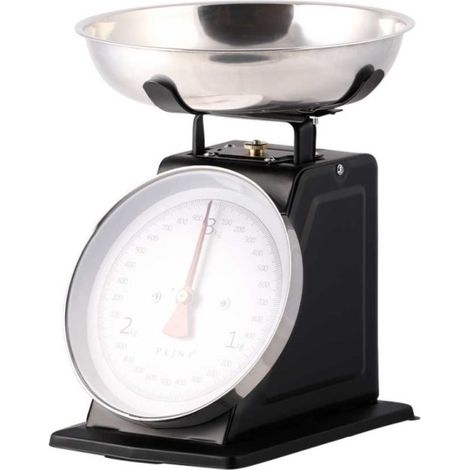 Weighing Scales - Metal/Stainless Steel/Acrylic - L21 x W14 x H25.5 cm - Black