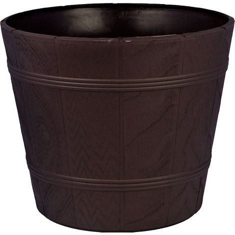 Holzähnlicher Blumentopf 0 braun FORM-KUNSTSTOFF