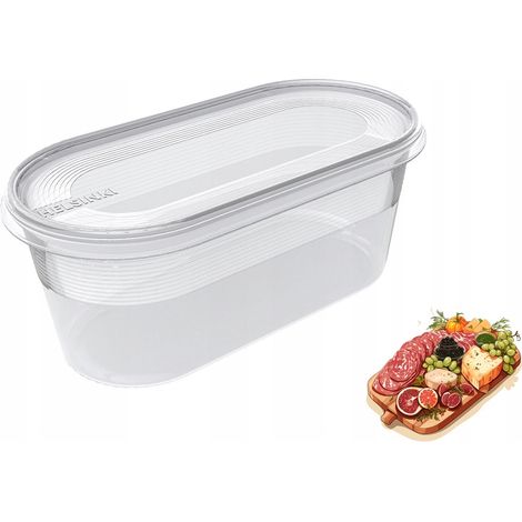 Helsinki Contenitore per alimenti trasparente 800ml Plast Team (1/5)