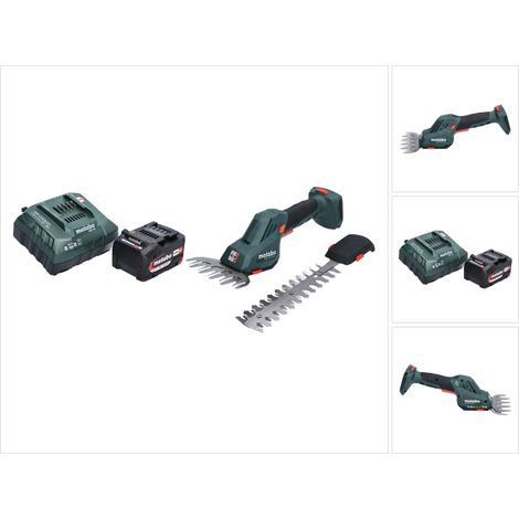 Metabo SGS 18 LTX Q Batería para tijeras para césped y arbustos 18 V + 1 batería 4,0 Ah + cargador