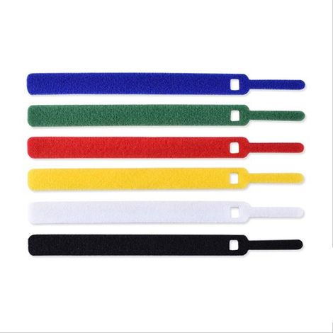 Longziming - Attaches de câbles - Organisateurs de câbles - Attaches de câbles Velcro - Système de fixation réutilisable - Usage double face - Microfibre de nylon - Tri par couleur - Installation sans (1/5)