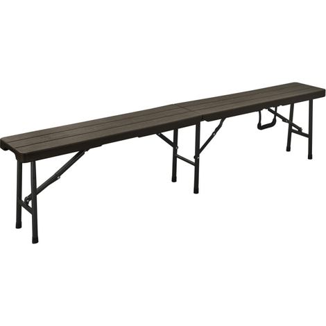 Klappbank mit Holzoptik braun 180x75x43