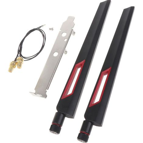Dualband-WLAN-Antenne (2,4 GHz/5 GHz) mit RP-SMA-Stecker + 20 cm Ipex MHF4 RP-SMA-Kabel (1/4)