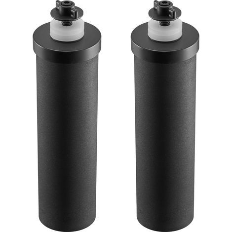 Filtro acqua di ricambio Mophorn, con elementi a carbone attivo, per sistemi di irrigazione a gravità, facile da sostituire, compatibile con la maggior parte delle marche, confezione da 2, nero. (1/5)