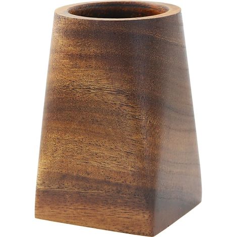 Porte-stylo en bois de noyer noir, porte-crayon simple en bois, porte-stylo, pot à stylos, organisateur de pinceaux de maquillage, pour enfant, étudiant, bureau, école, papeterie, cadeau (octogone) (1/5)