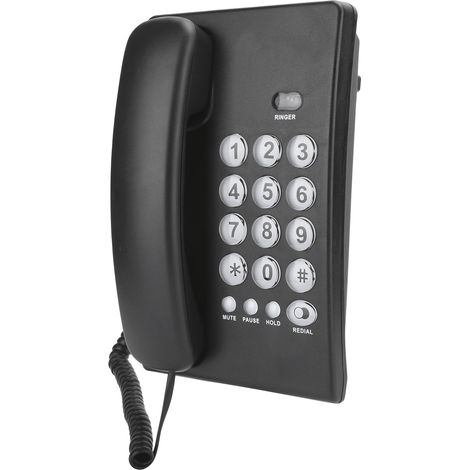 Téléphone portable KXT504 pour la famille, le bureau ou la maison, avec fonction flash, en ABS noir. (1/5)
