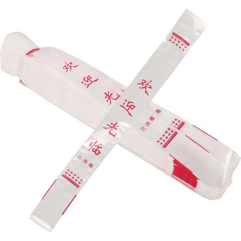 1000 sachets d'emballage jetables pour baguettes, manchons pour baguettes, emballages plastiques à usage unique (1/5)