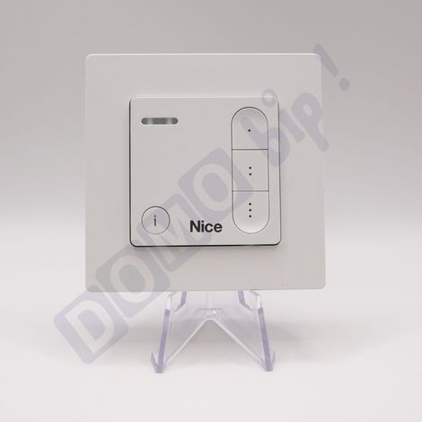 Nice – Émetteur mural bidirectionnel 3 canaux – Alimentation par batterie 3V – Fréquence 433,92MHz – Installation murale facile (1/5)