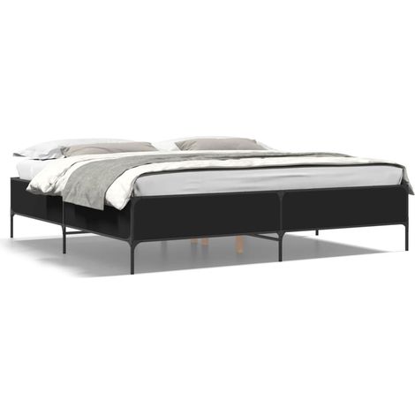 Maison Exclusive - Bettgestell Schwarz 200x200 cm Holzwerkstoff u