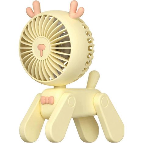 Mini ventilateurs de bureau portables pour animaux de compagnie, 500 mAh, trois vitesses, multicolores, alimentés par USB, trois vitesses, flexibles et réglables, rechargeables. (1/5)