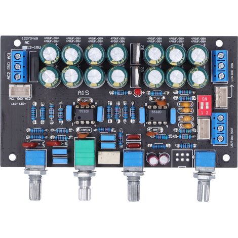Carte de Préamplification A1 avec Commutateur de Gain et Alimentation AC 12V-18V pour Amplificateur (1/5)