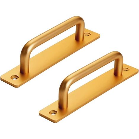 Türgriff aus Aluminiumlegierung, Schranktürgriff, 128 mm Lochabstand, 2 Stück, goldfarben (1/5)