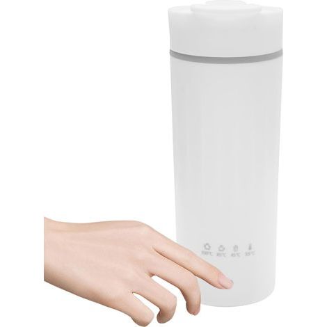 Bollitore elettrico da viaggio compatto – Bollitore portatile – Per far bollire acqua, latte in polvere e caffè – Bianco (1/5)