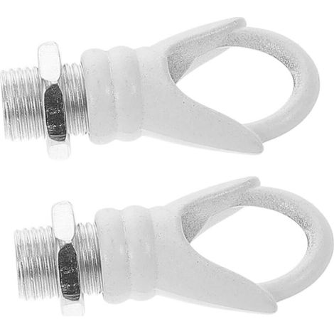 Bardusch-2 anneaux suspension abat-jour E27 métal blanc, fixation robuste pour luminaires DIY (1/5)