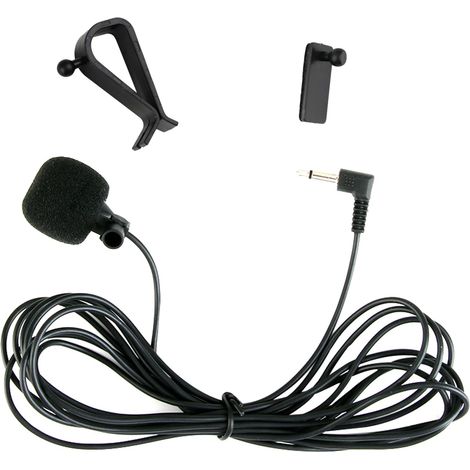 3.5mm Car Microphone 3M HD Voice Assembly Mic for Kenwood Sony Boss Alpine Jensen Corehan Power Acoustik JVC Car Vehicle Head Unit External Bluetooth Enabled Stereo Radio DVD GPS, Plug and Play (1/5)