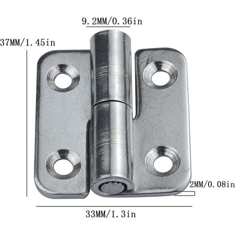 (Rechts) 6 abnehmbare Scharniere, 1,5" kleine Gleitdichtungen, abnehmbare Türscharniere aus Edelstahl 304, linkshändig