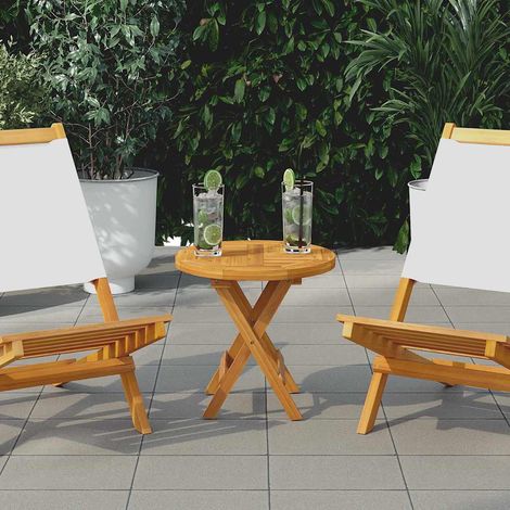Table Top Solid Teak Wood Round 2.5 cm 40 cm vidaXL