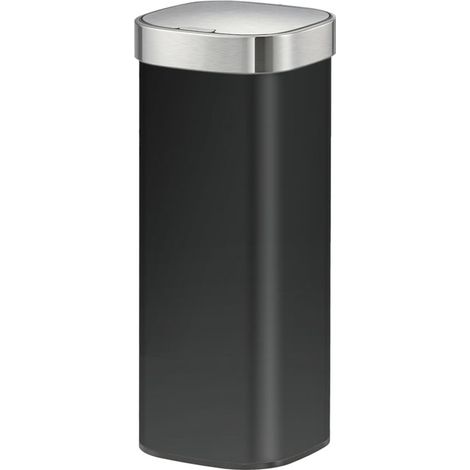 EKO - Poubelle Touch Top Loft 40 litres - Stainless Steel Plastic  - noir