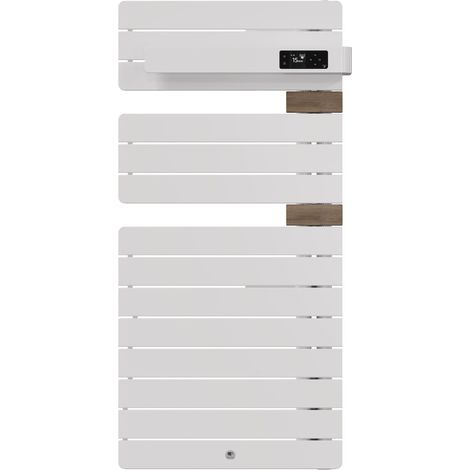 Radiatore elettrico scaldasalviette Allure 4 Classique Asta a destra 500W Bianco Lucido/Quercia - THERMOR - 483290 (1/4)