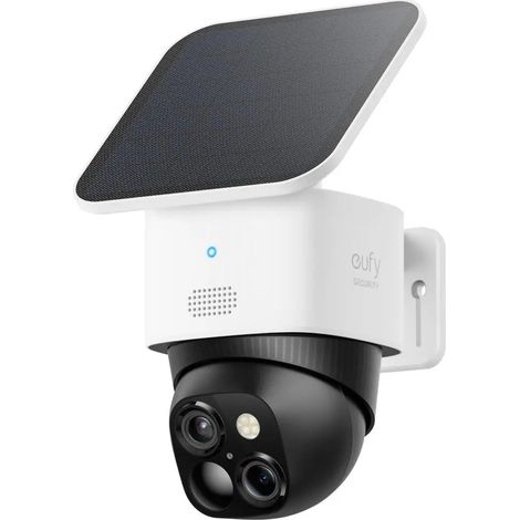 eufy SoloCamS340 Caméra de surveillance solaire sans fil WiFi pour l’extérieur, 360°, 3K, sans angle mort, Wi-Fi 2,4 GHz, pas de frais mensuels, compatible HomeBase 3 [Classe énergétique A] (1/3)