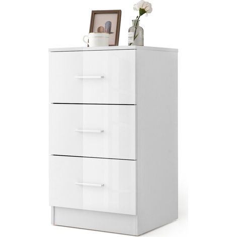 3-Drawer Chest Storage Cabinet Dresser Freestanding Night Stand Organizer (1/5)
