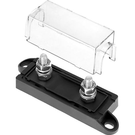 Fuse Holder - 500A to 32V DC, 300A to 58V DC - Plastic Mix - for Trucks, Cars, RVs, Trailers (1/4)